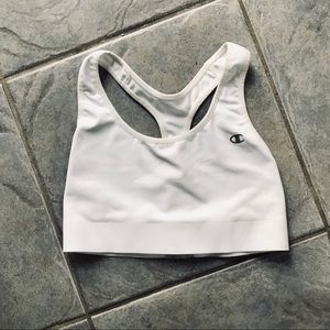 Champion White Sleek Sports Bra